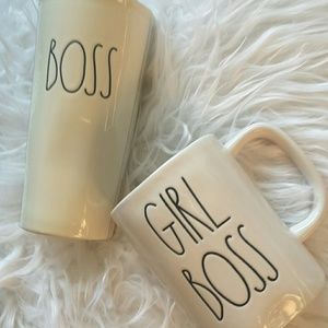 Rae Dunn travel tumbler and mug set